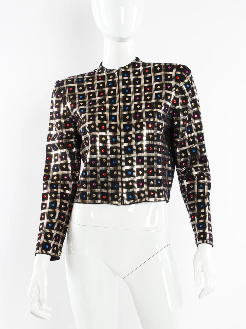 Vintage St John multicolor sparkly crop jacket ♥️